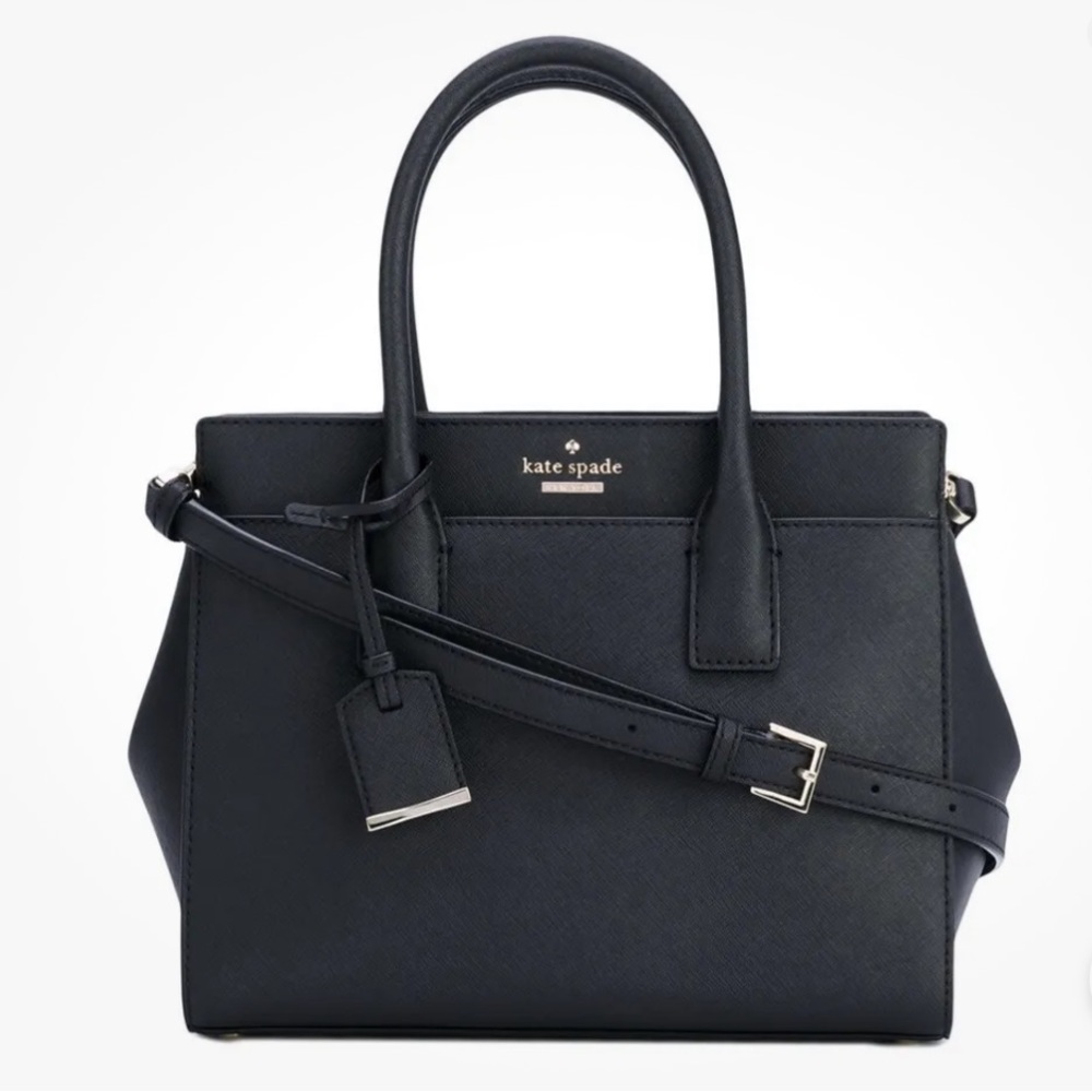Kate Spade Black Leather Mini Candace Convertible Satchel Bag Cameron Street